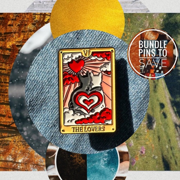 The Lovers Enamel Pin - Taylor Swift Tarot Collection VI - Picture 1 of 4
